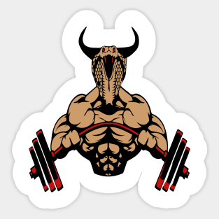 Gym Fitness Cobra Sticker